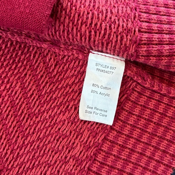 CAbi Joy Open Front Long Cardigan Knit Sweater Womens Sm Red Navy Blue Style 897 - Picture 7 of 10